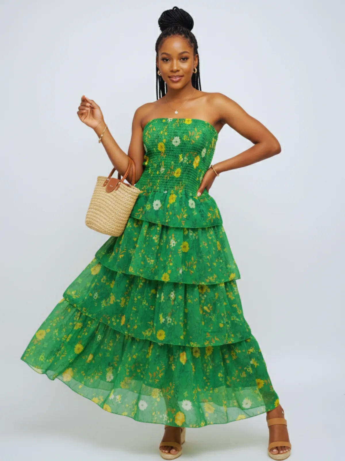 Floral Tiered Maxi Dress